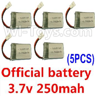 JJRC 1000 Parts-14 Official 3.7v 250mah battery(5pcs) For JJRC 1000 RC Quadcopter,RC Drone,JJ-1000 Sapre Parts